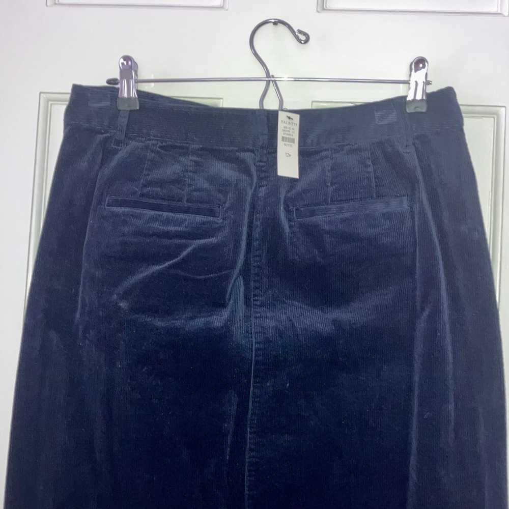 Talbots Navy Corduroy Jean type  Skirt